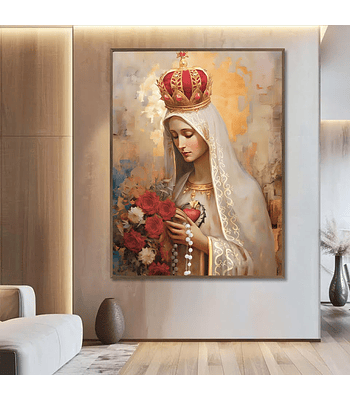 Quadro Decorativo Nossa Senhora de Fátima 