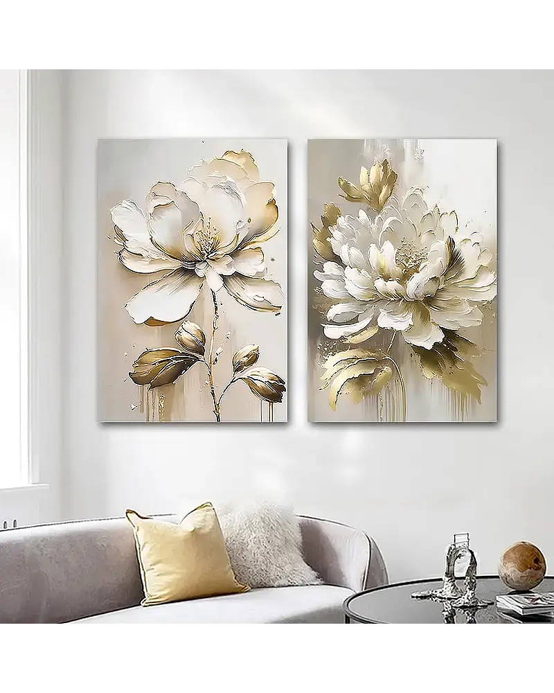 Conjunto de Painéis em Canvas Emma 