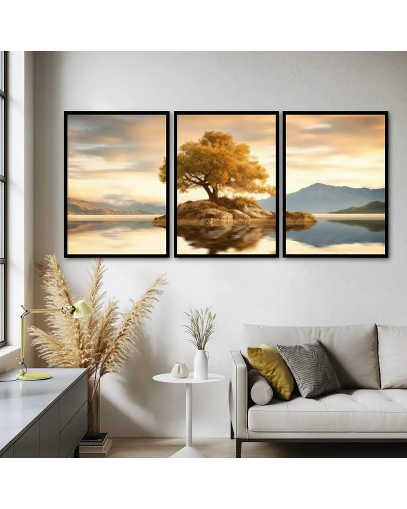 Trio de Quadros Leona 