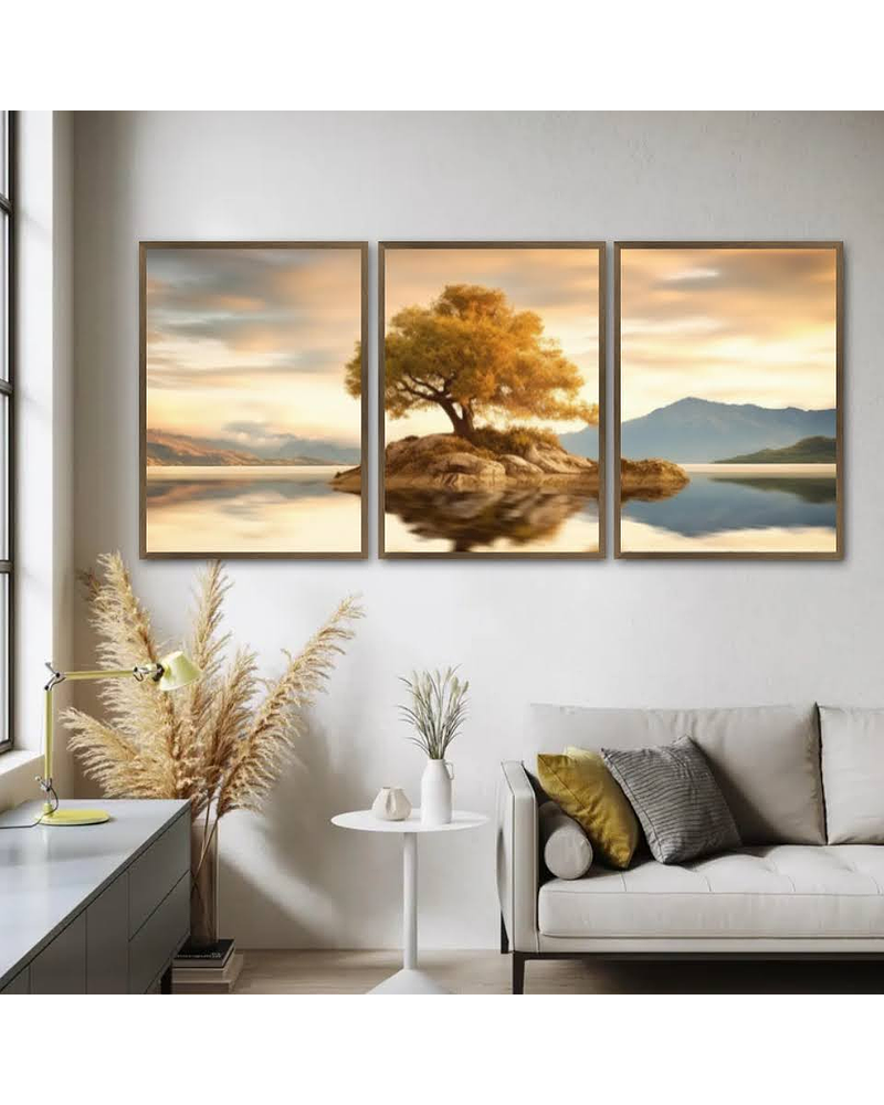 Trio de Quadros Leona 