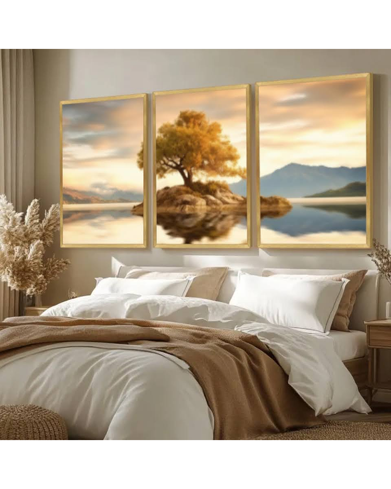 Trio de Quadros Leona 