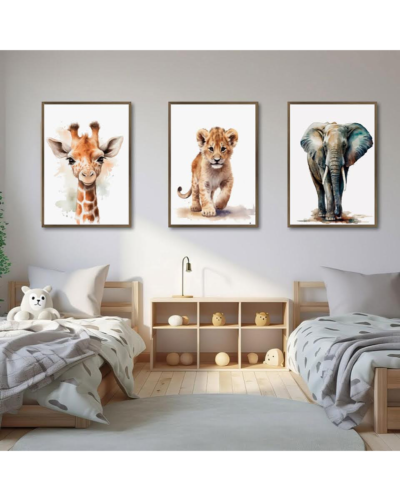 Trio de Quadros Sáfari