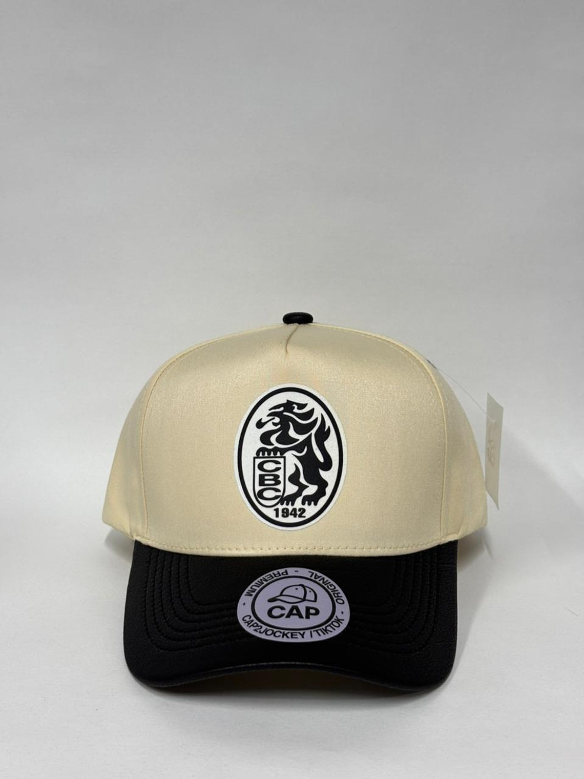 Gorra bicolor de lona 5p - Beige x negro / Leones del Caracas 1