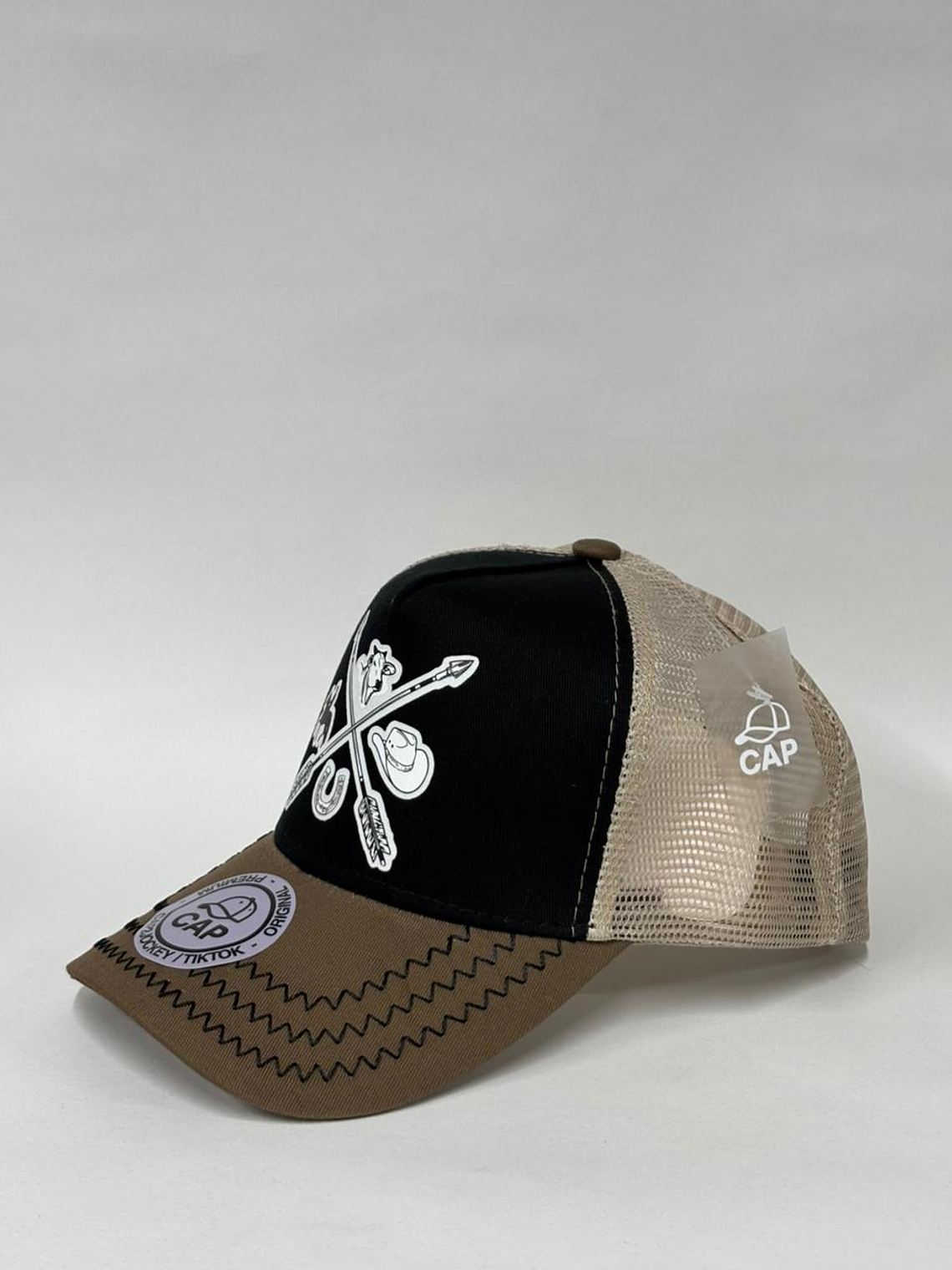 Jockey de malla 5p - Negro x Marrón / Ranch Style   2