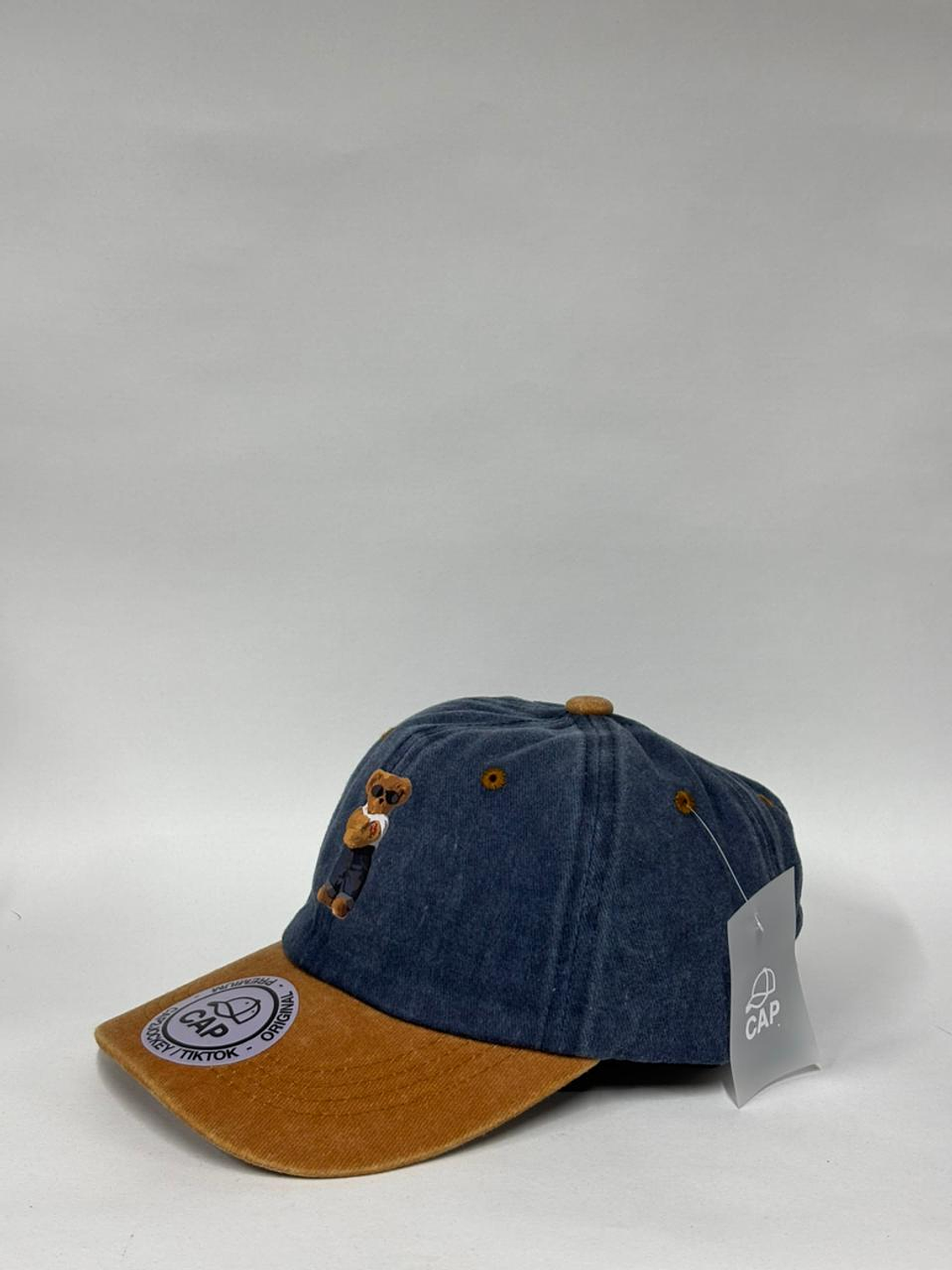 Gorra de lona jean 6p bicolor - Azul x Marrón /  Oso ted 2