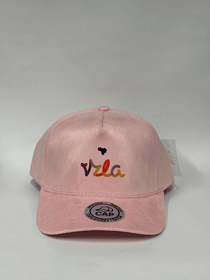 Gorra de gamuza en 5p - Rosado / Vzla mapa