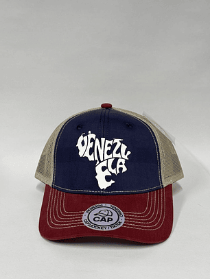 Jockey de malla 6p - tricolor / Mapa de Vzla 