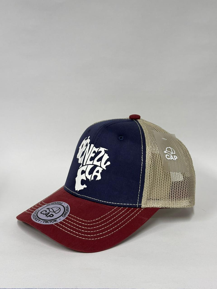 Jockey de malla 6p - tricolor / Mapa de Vzla  2