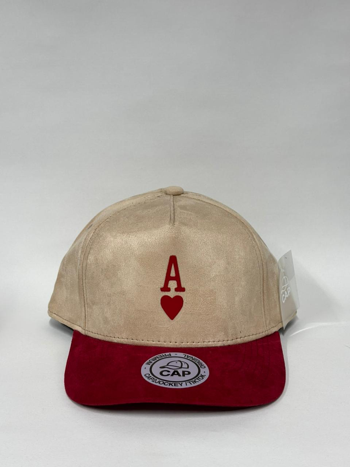 Gorra de gamuza en 5p - Bicolor / A de corazón  1