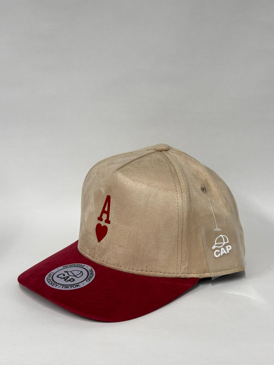 Gorra de gamuza en 5p - Bicolor / A de corazón  2