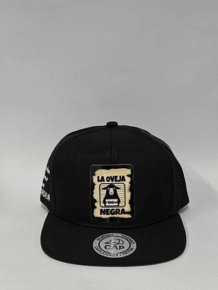 Gorra de lona 6p en laser  - Negro / Oveja Negra  