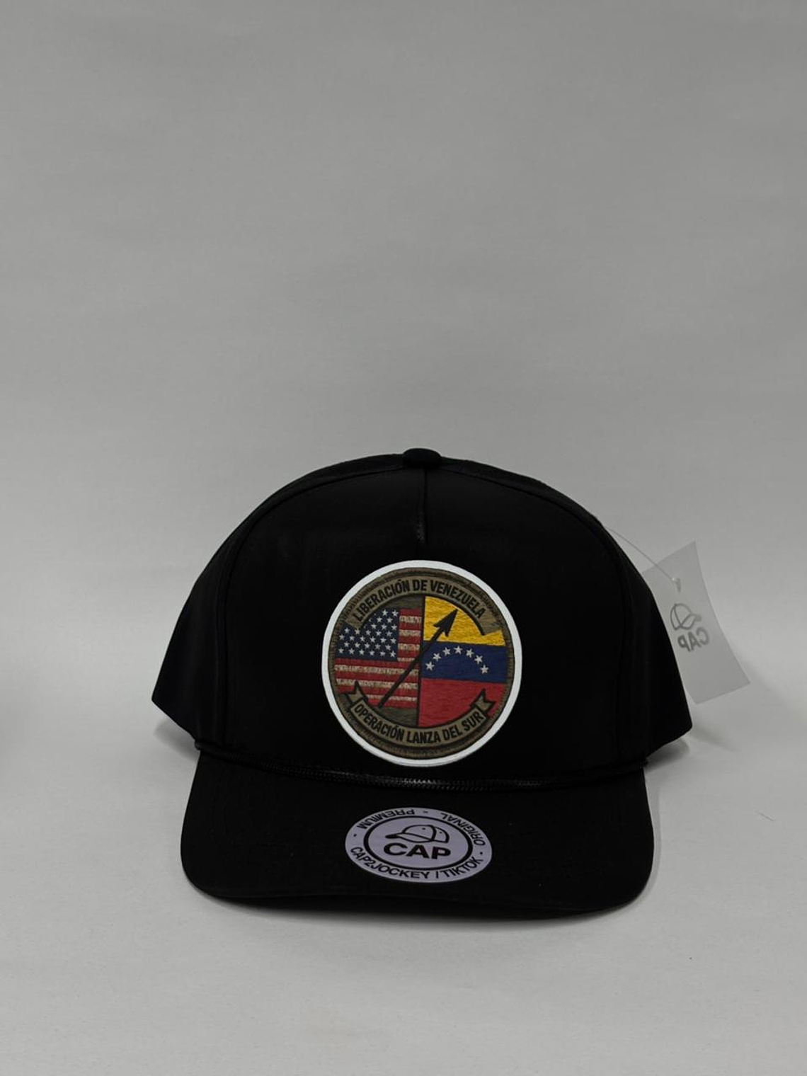 Gorra de lona  5p - Negro  / OP Lanza del Sur  1