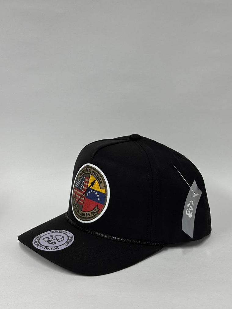 Gorra de lona  5p - Negro  / OP Lanza del Sur  2