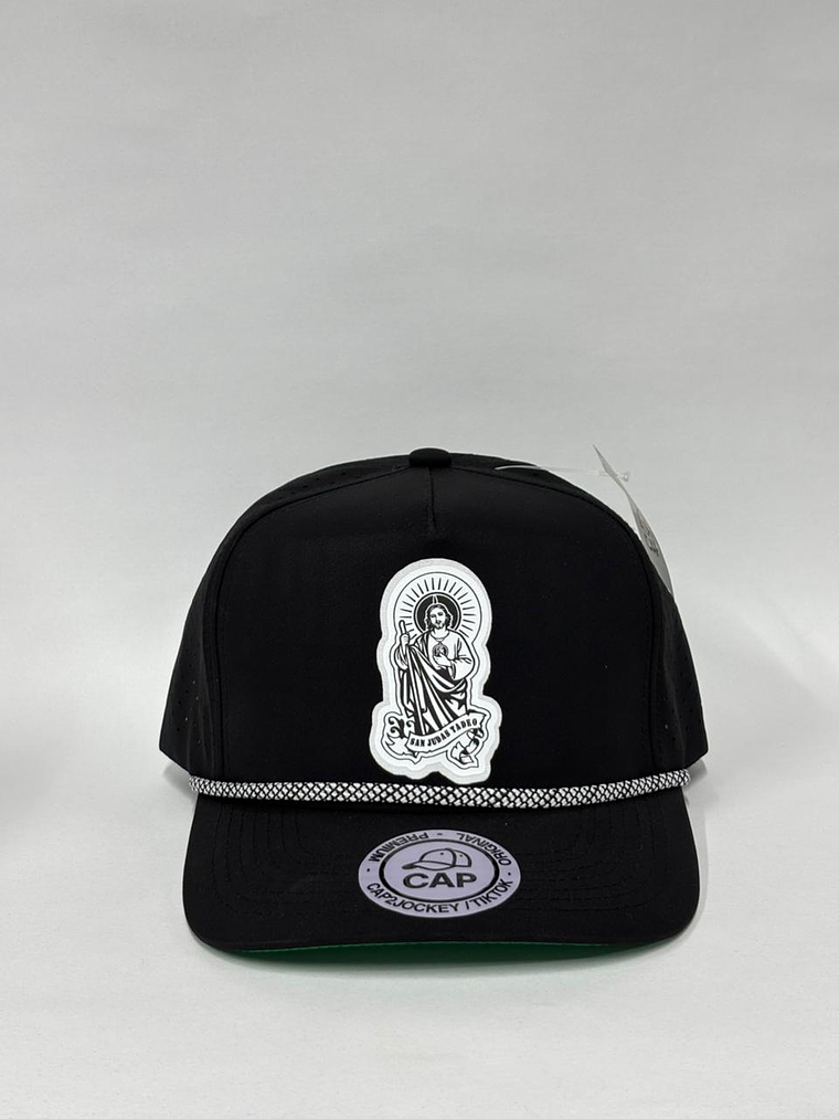 Gorra de lona en laser 5p - Negro matte / San judas Tadeo  1