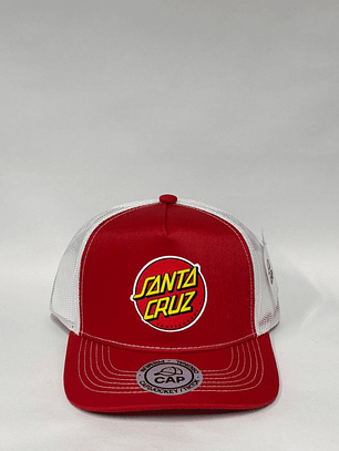 Jockey de malla 5p - Rojo x blanco / Santa cruz 