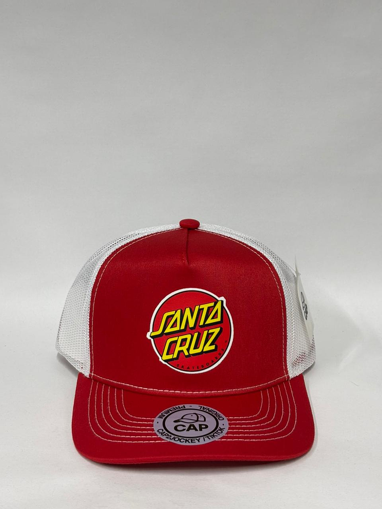 Jockey de malla 5p - Rojo x blanco / Santa cruz  1