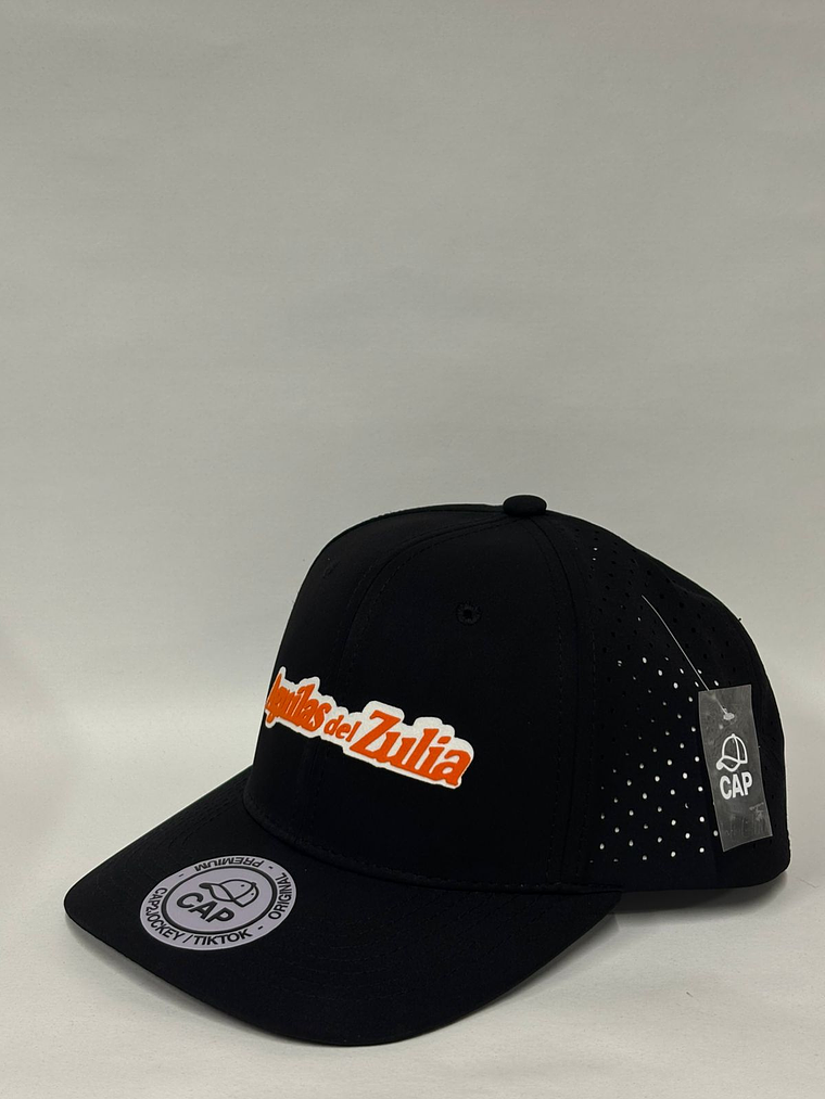 Gorra de lona con malla 6p - Negro Matte / Águilas del zulia  2