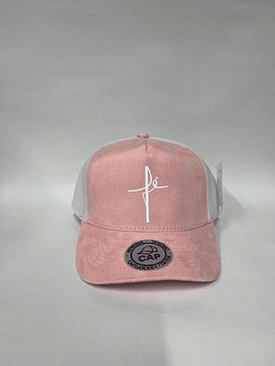 Jockey de gamuza 5p - Rosado x blanco / Fe