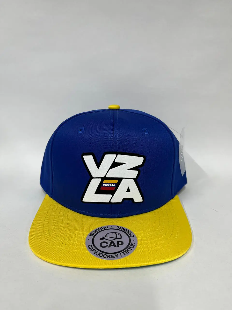 Gorra plana 6p -  Azul rey x amarillo / VZLA  1