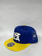 Gorra plana lisa 6p - bicolor Azul rey x amarillo / VZLA  - Miniatura 2