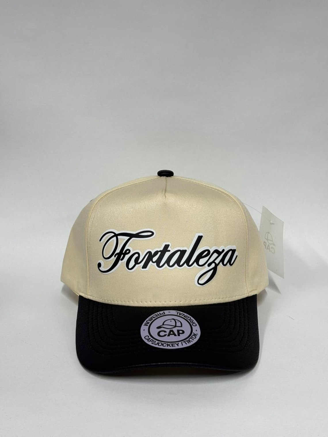 Gorra lisa de lona 5p - Beige x negro / Fortaleza 2 1