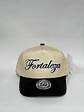 Gorra lisa de lona 5p - Beige x negro / Fortaleza 2 - Miniatura 1