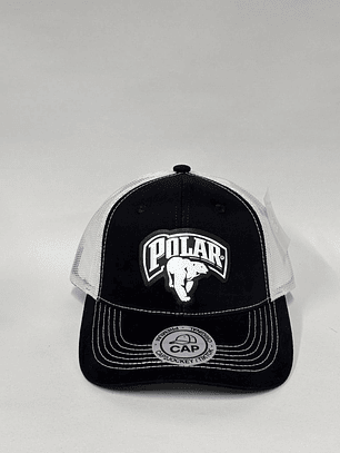 Jockey de malla 6p - Negro x blanco - Polar