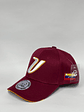Gorra de lona 6p - Burdeo (vinotinto) /  V Venezuela  - Miniatura 2