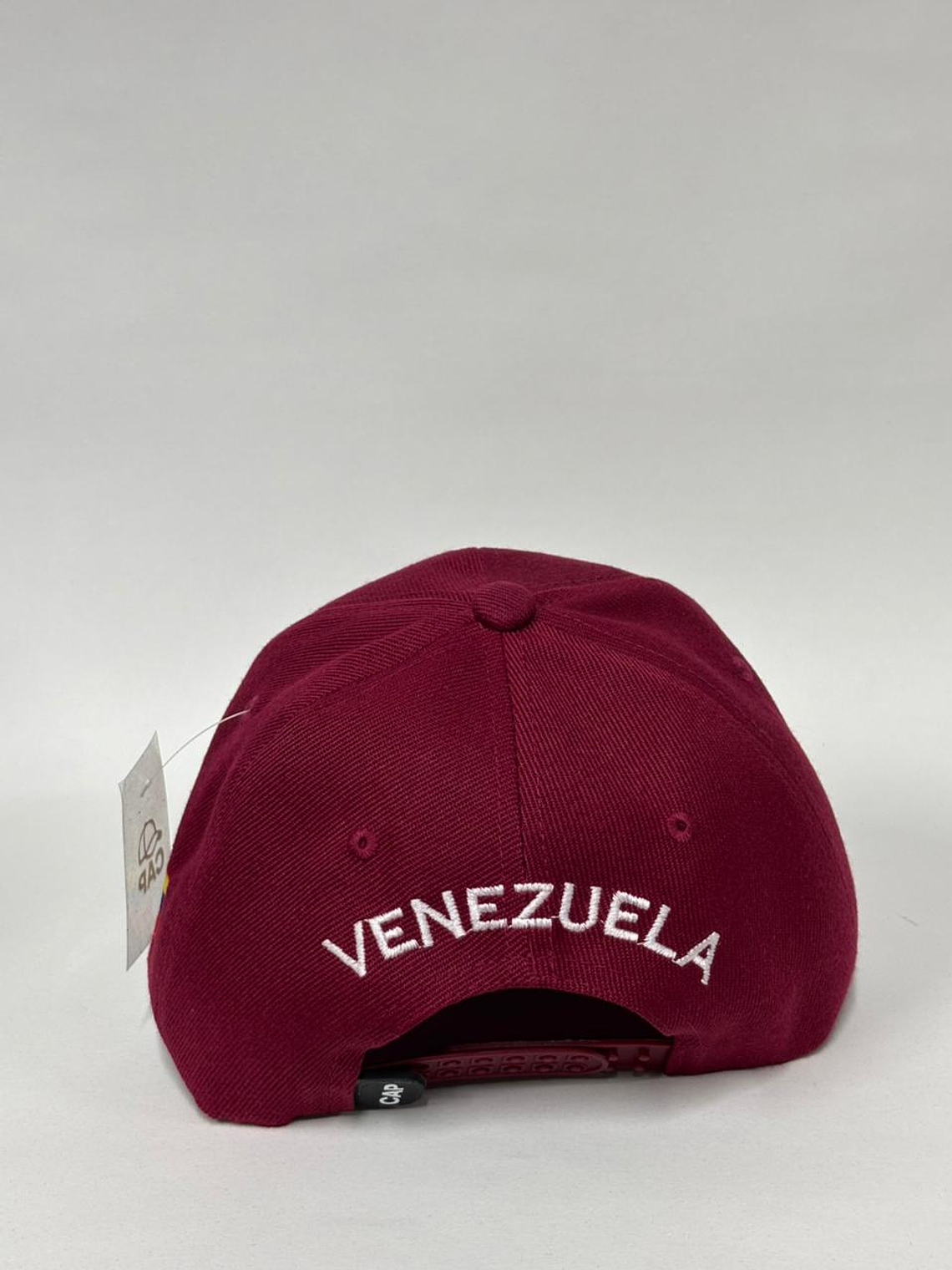 Gorra de lona 6p - Burdeo (vinotinto) /  V Venezuela  3