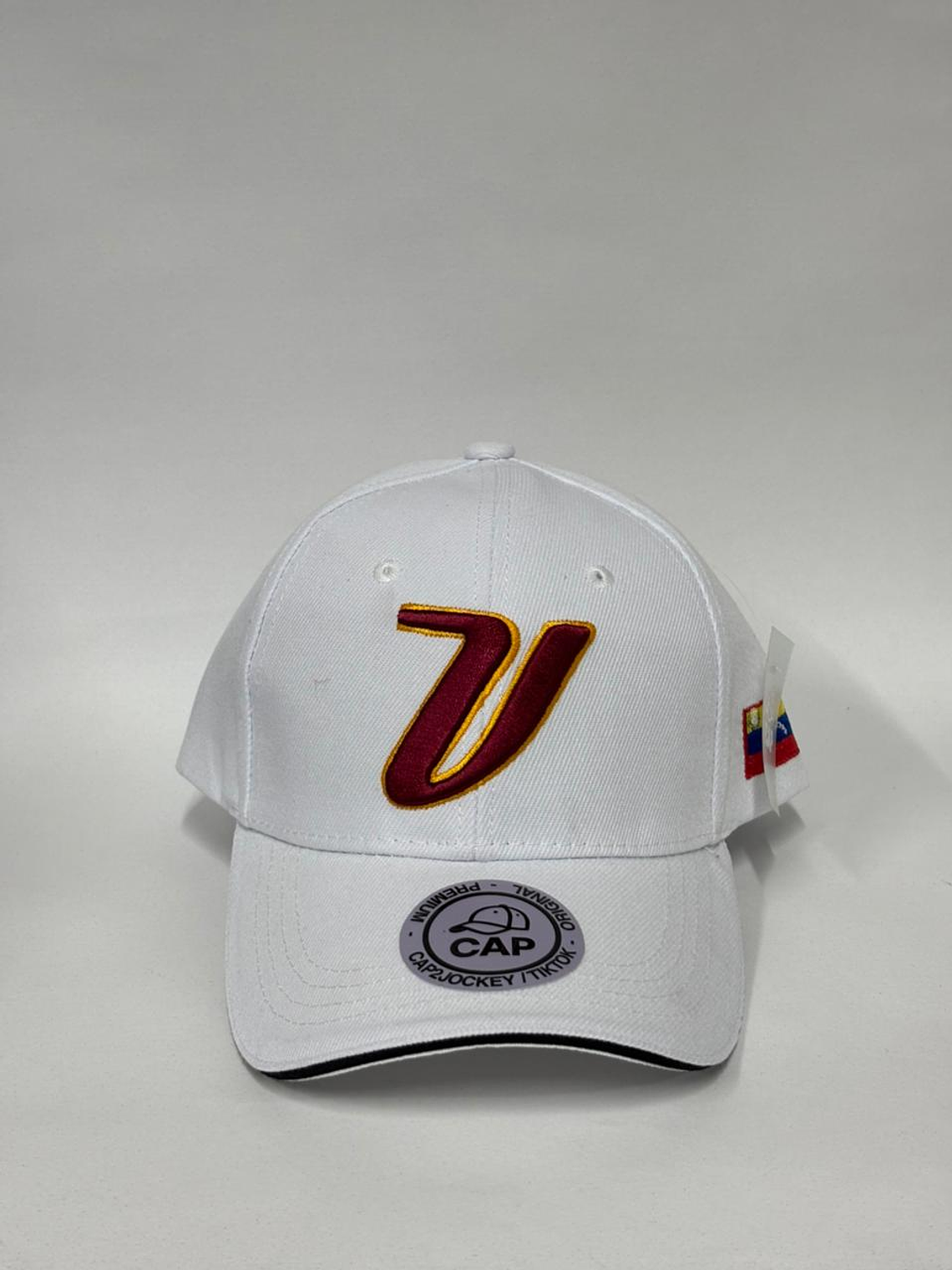 Gorra de lona 6p - Blanco / V Venezuela  1