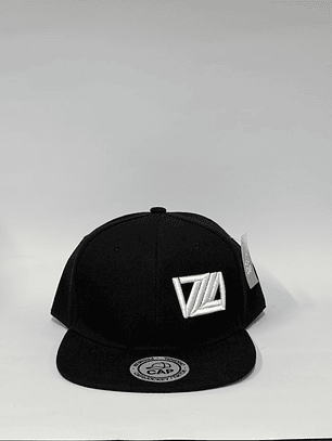 Gorra de lona lisa 6p  - Negro / VZLA 