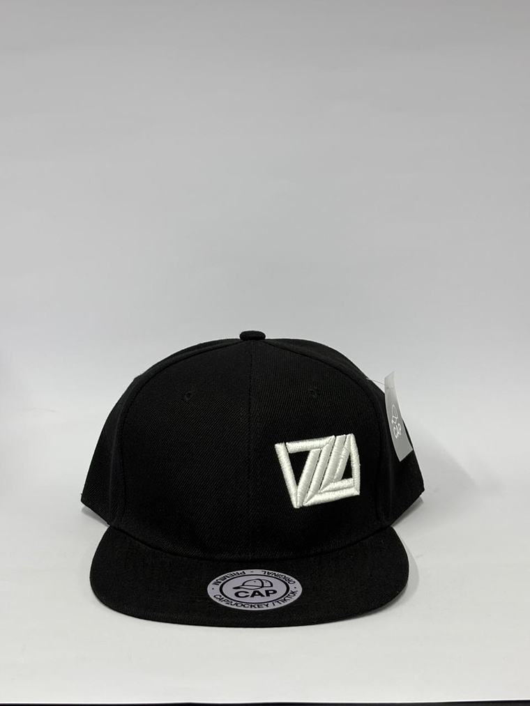 Gorra de lona lisa 6p  - Negro / VZLA  1