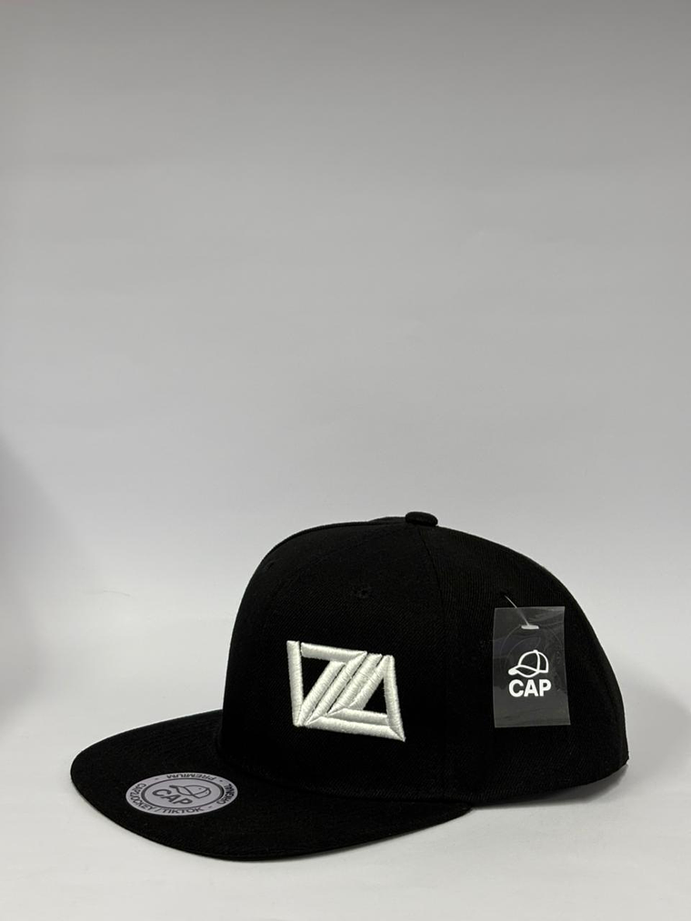 Gorra de lona lisa 6p  - Negro / VZLA  2