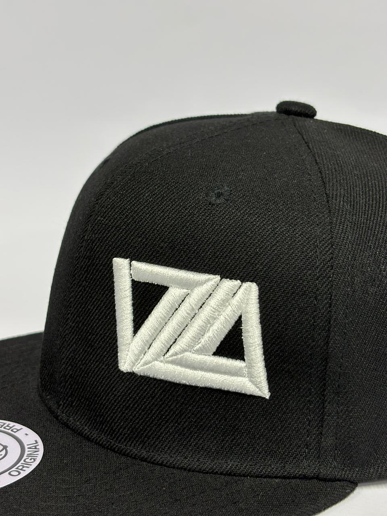 Gorra de lona lisa 6p  - Negro / VZLA  3