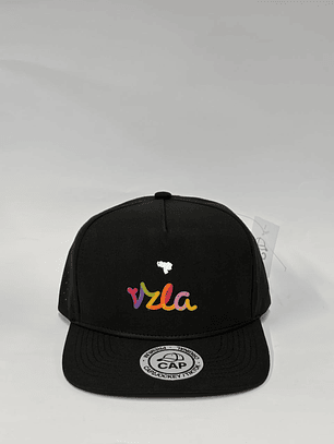 Gorra de lona laser 5p - Negro / Vzla mapa 