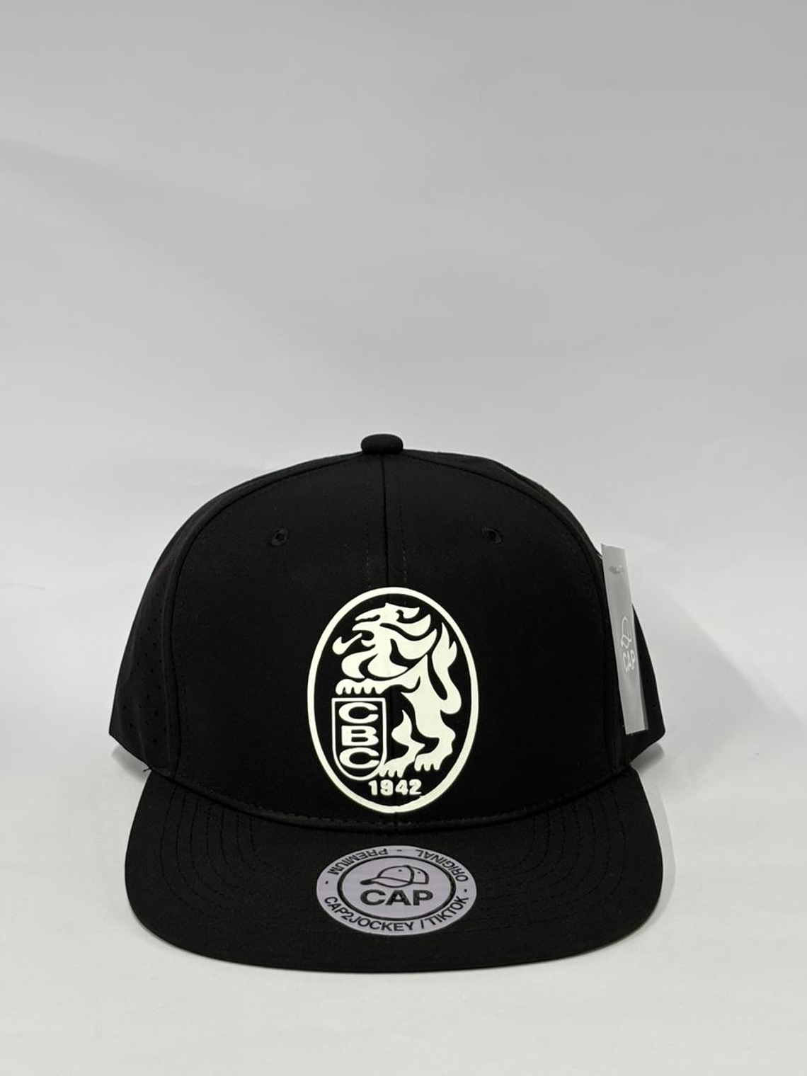 Gorra de lona laser 6p - Negro / Leones del Caracas  1