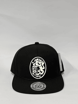 Gorra de lona laser 6p - Negro / Leones del Caracas 