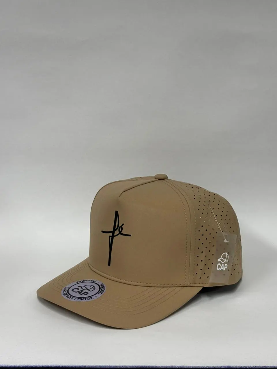 Gorra de lona lisa 5p láser / beige - FE 2