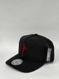 Gorra de lona lisa 5p - Negro / Fe - Miniatura 2
