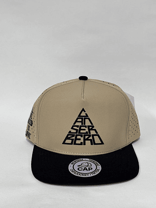 Gorra de lona lisa 5p - Beige x negro / Canserbero  