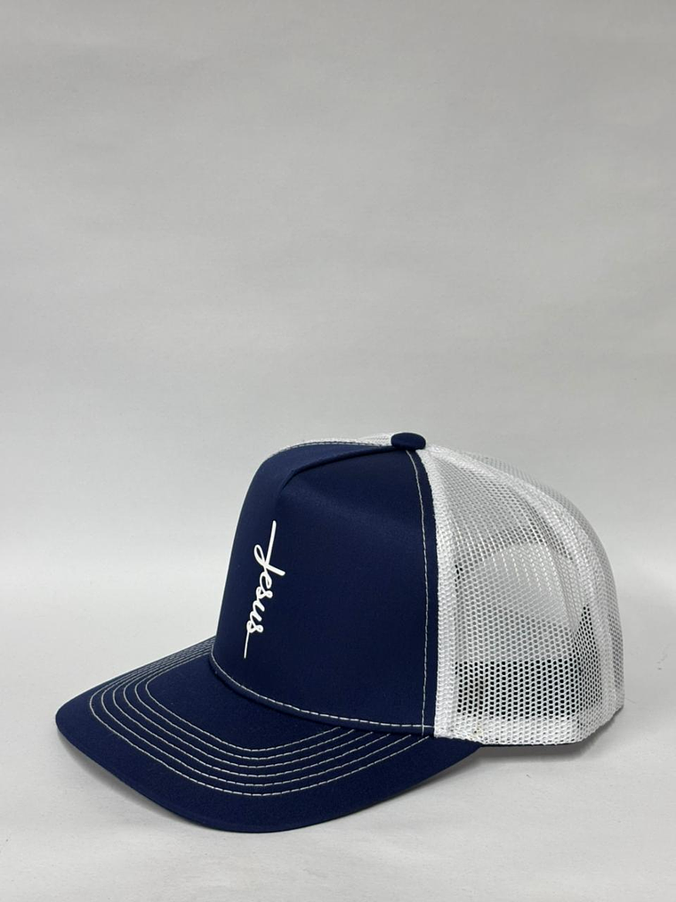 Jockey de malla 5p - Azul marino x blanco / Jesús  2