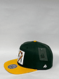 Gorra plana 6p bicolor - Verde x amarillo / Anís cartujo  - Miniatura 3