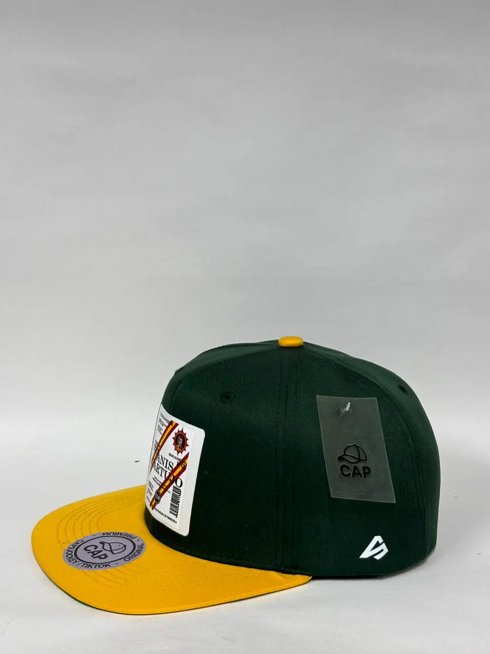 Gorra plana 6p bicolor - Verde x amarillo / Anís Cartujo  3