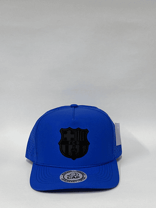 Gorra de lona laser 5p - Azul rey / Barcelona  full black 