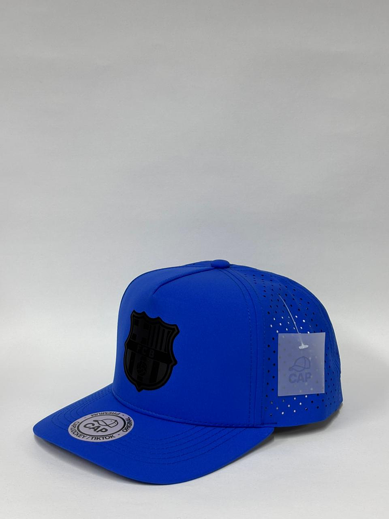 Gorra de lona laser 5p - Azul rey / Barcelona  full black  2