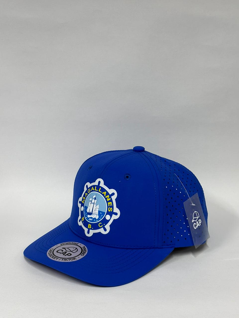 Gorra de lona laser - Azul rey  / Magallanes timón   2