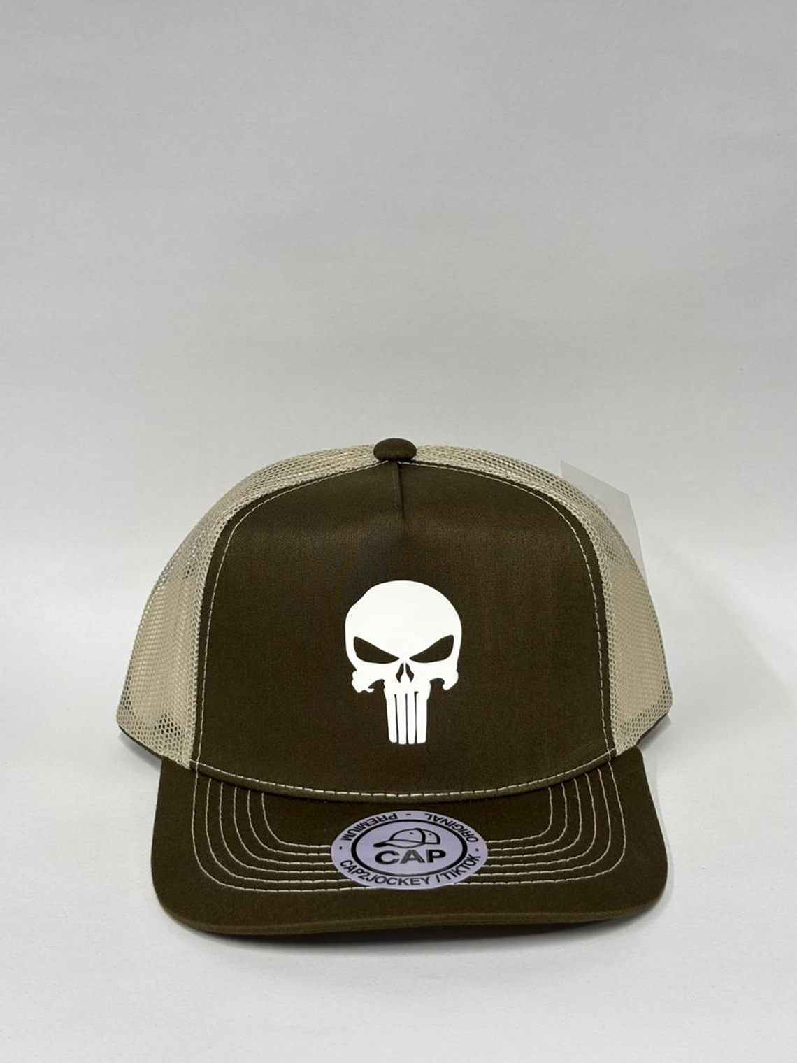 Jockey de malla 5p - Verde musgo  x beige / Punisher 1