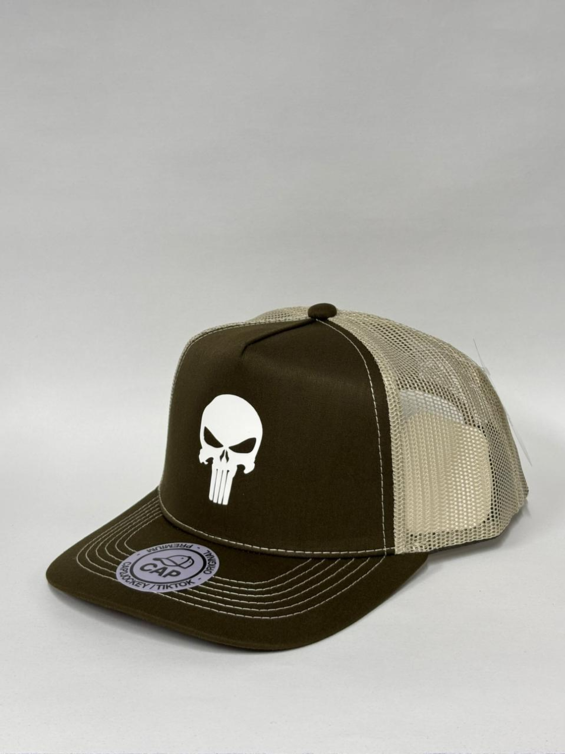 Jockey de malla 5p - Verde musgo  x beige / Punisher 2