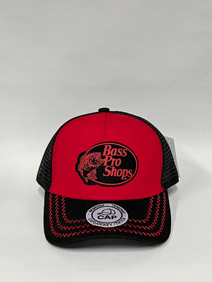 Jockey de malla - Bicolor Rojo x negro / Bass pro shops