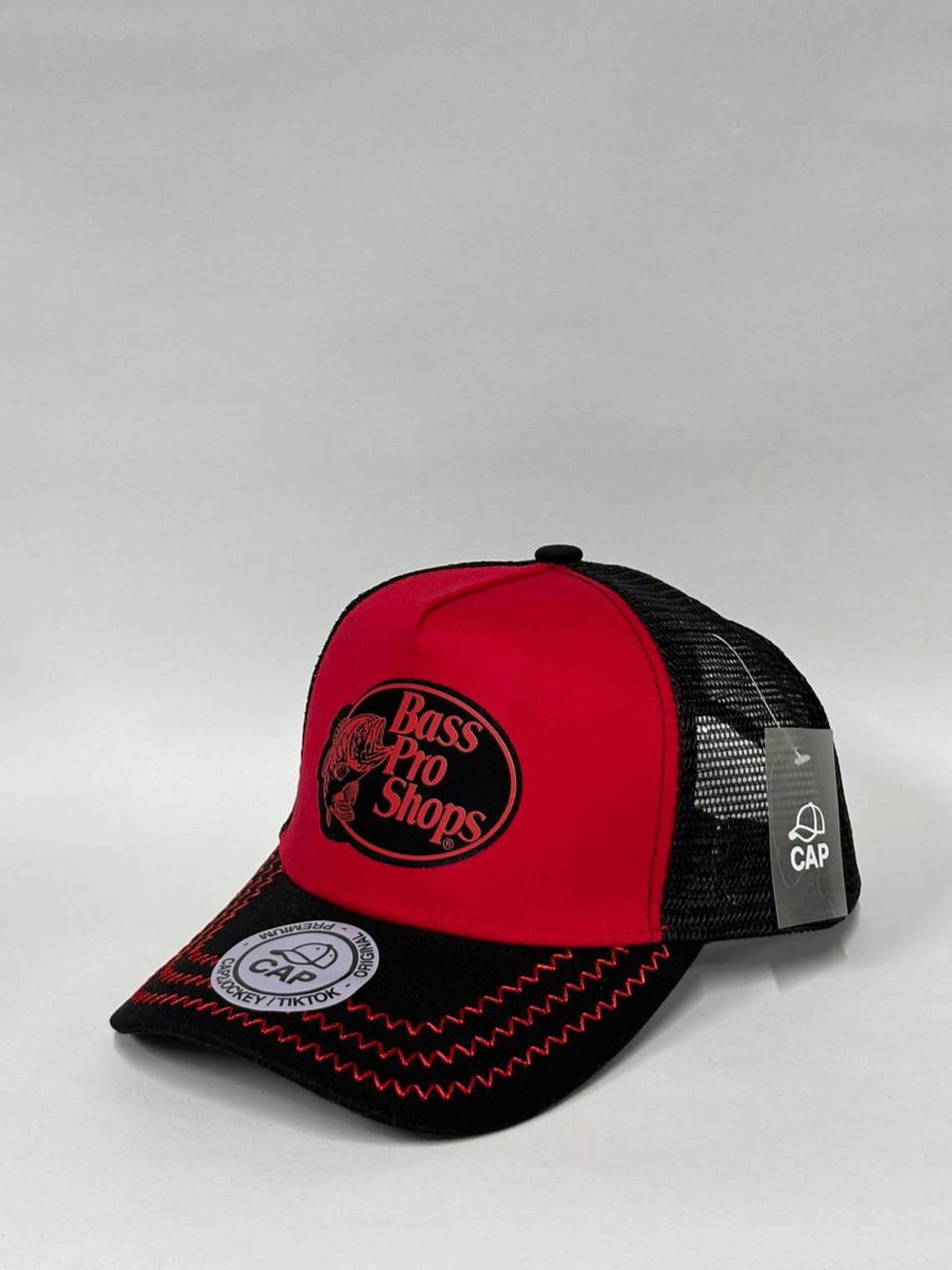 Jockey de malla - Bicolor Rojo x negro / Bass pro shops 2